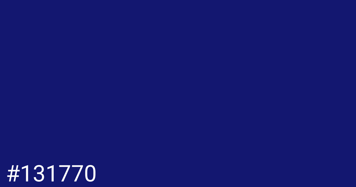 Hex color #131770 graphic