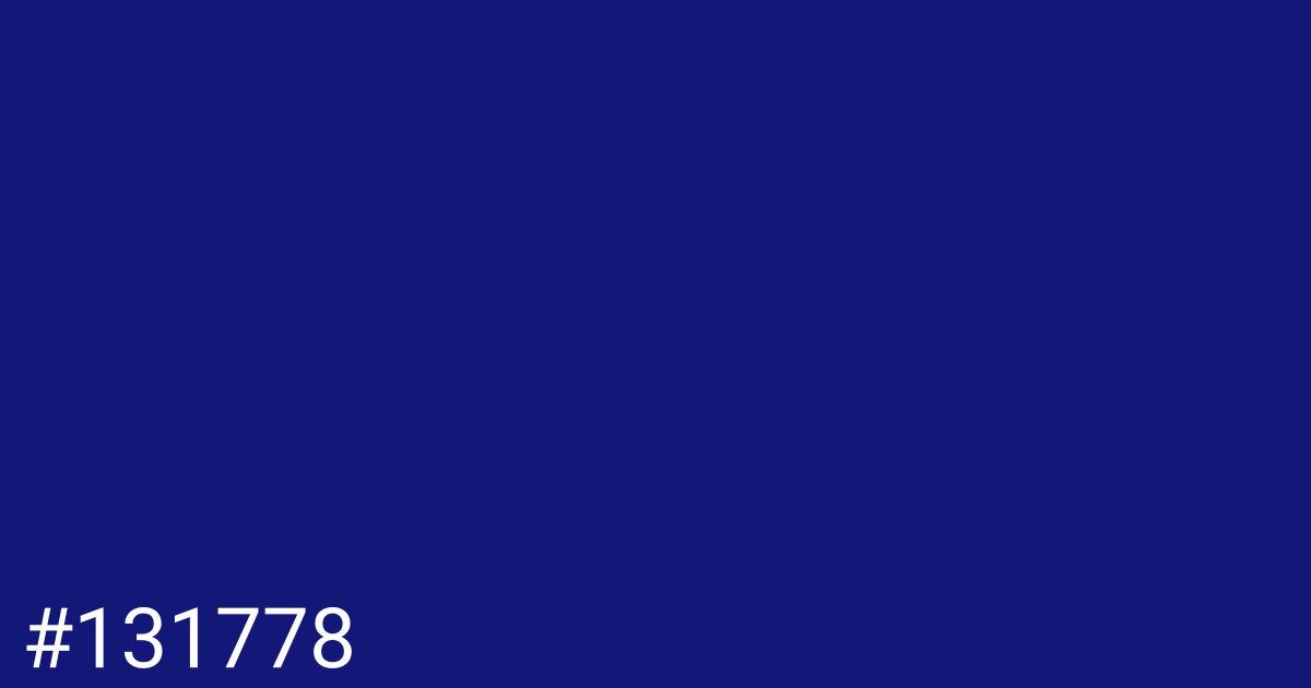 Hex color #131778 graphic