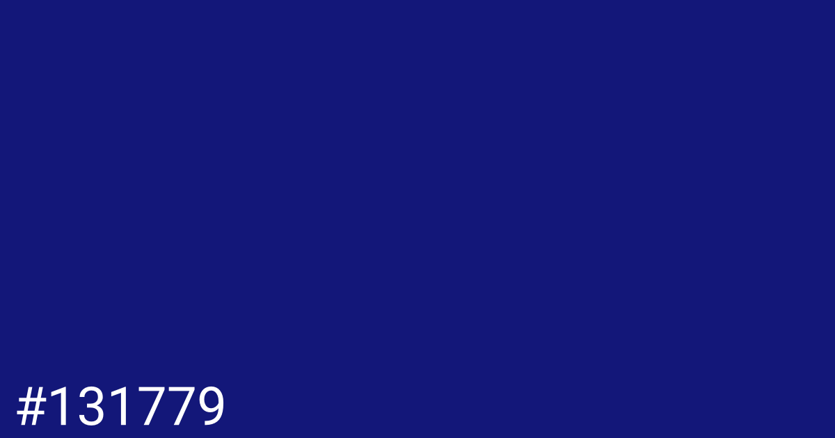 Hex color #131779 graphic