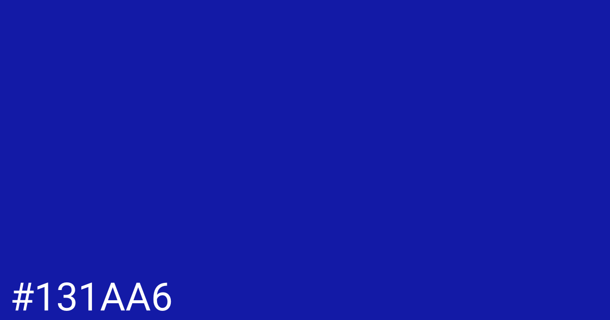 Hex color #131aa6 graphic