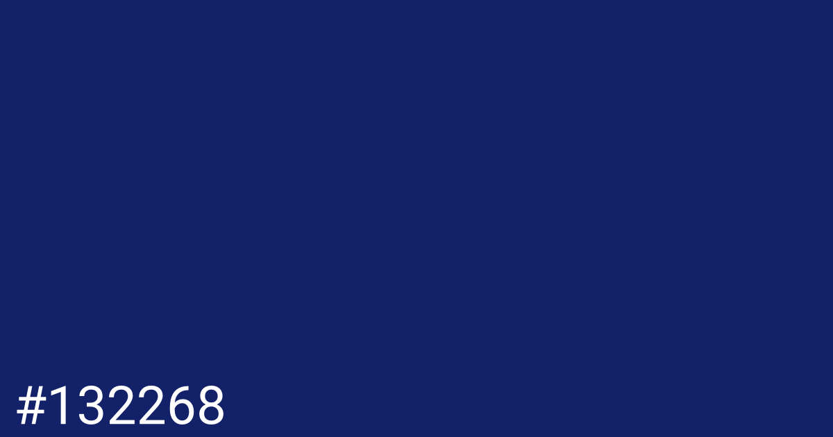 Hex color #132268 graphic
