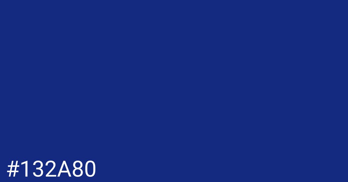 Hex color #132a80 graphic