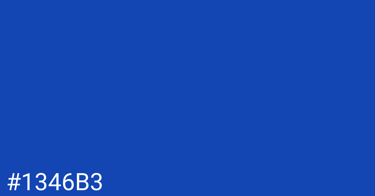 Hex color #1346b3 graphic