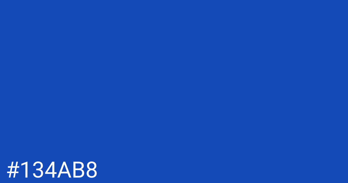 Hex color #134ab8 graphic