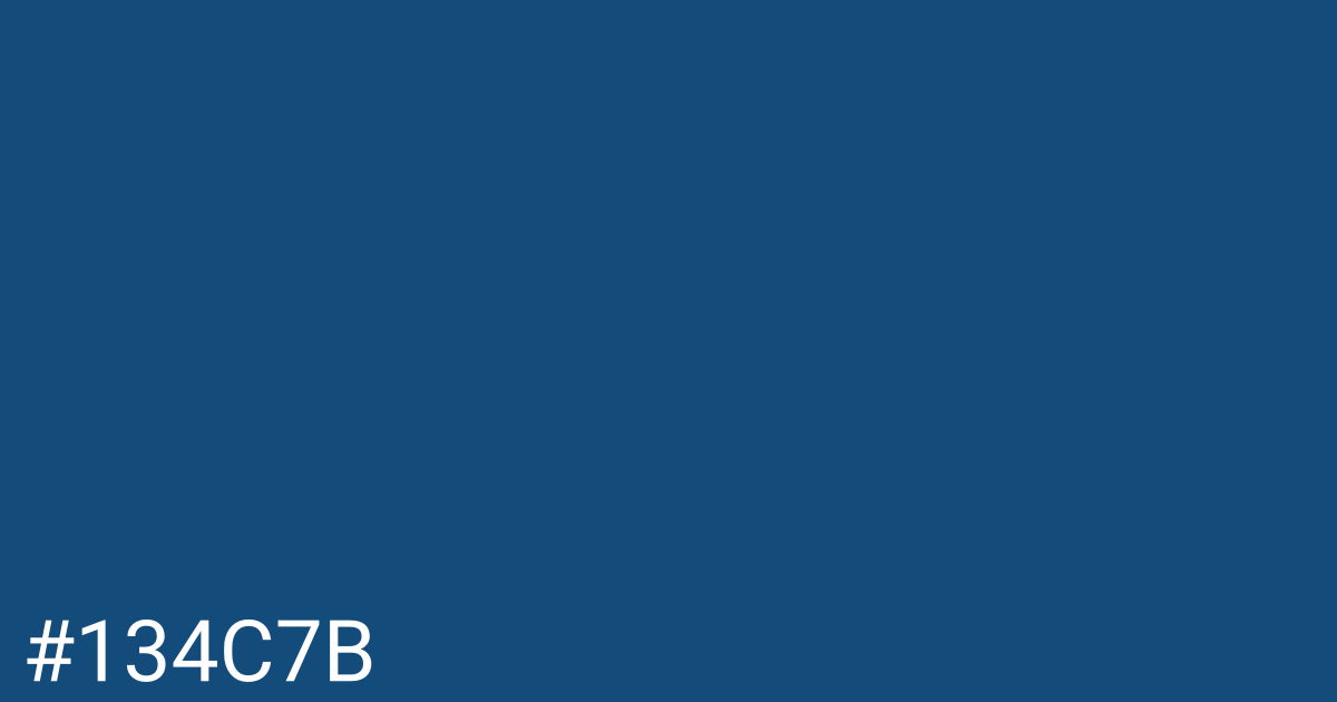 Hex color #134c7b graphic