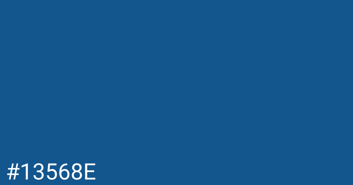 Hex color #13568e graphic