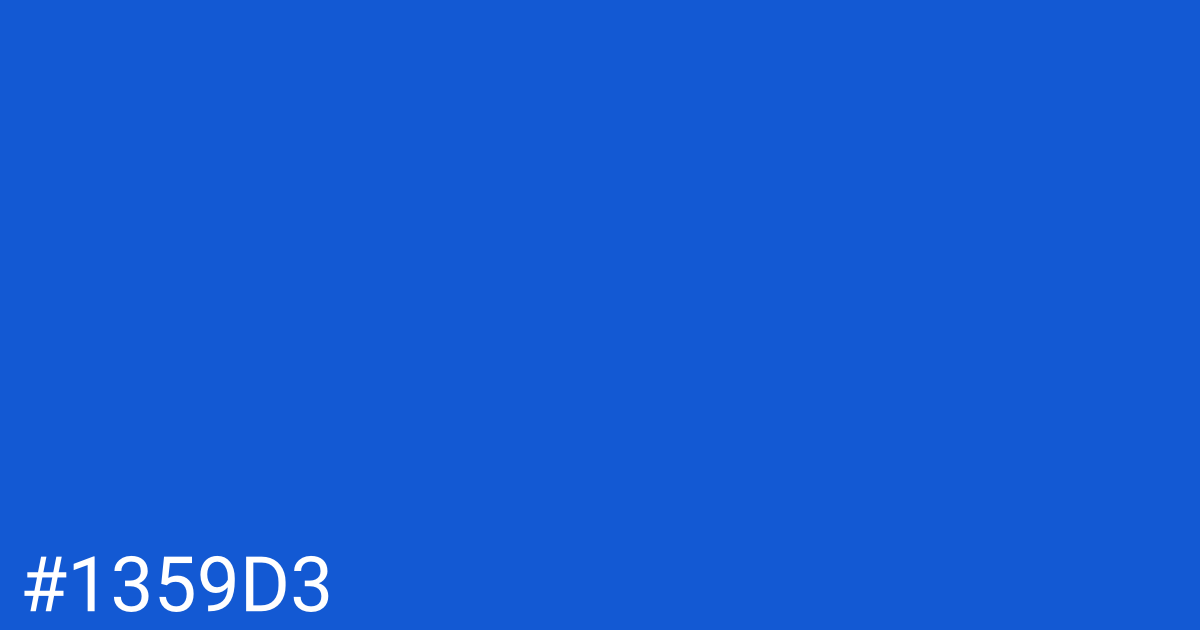 Hex color #1359d3 graphic