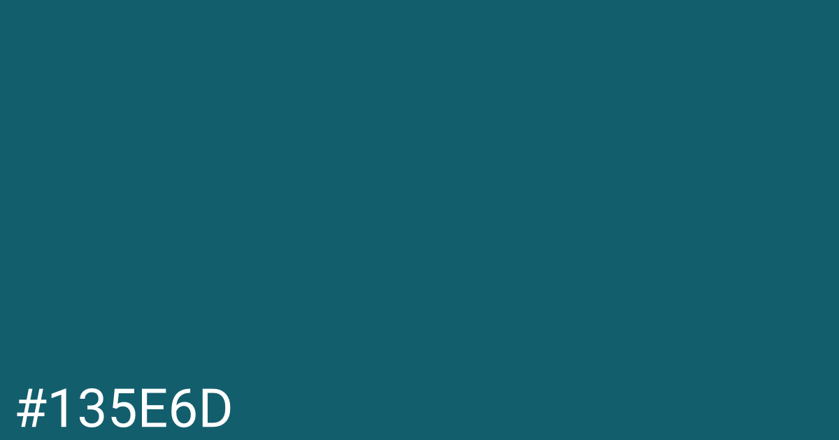 Hex color #135e6d graphic