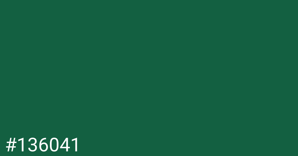 Hex color #136041 graphic