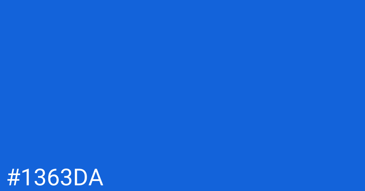 Hex color #1363da graphic
