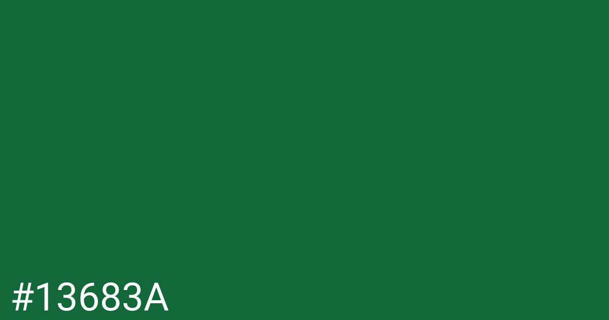 Hex color #13683a graphic