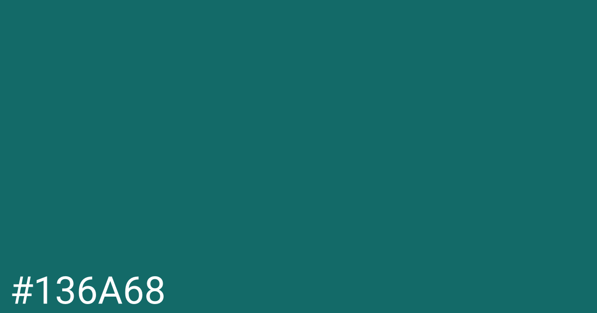 Hex color #136a68 graphic