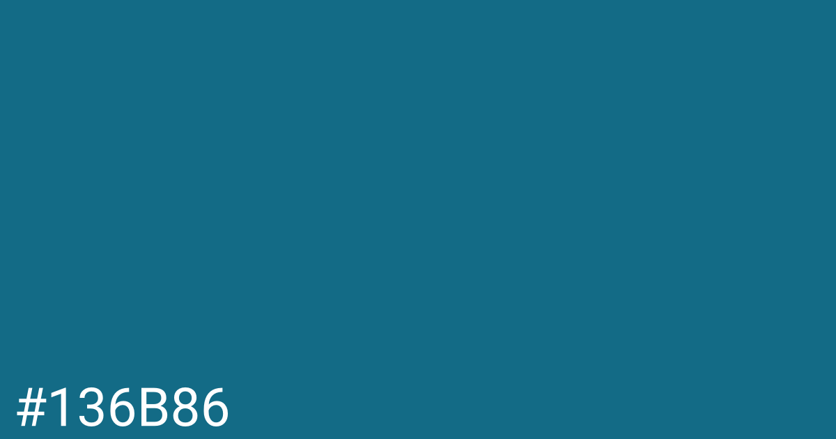 Hex color #136b86 graphic