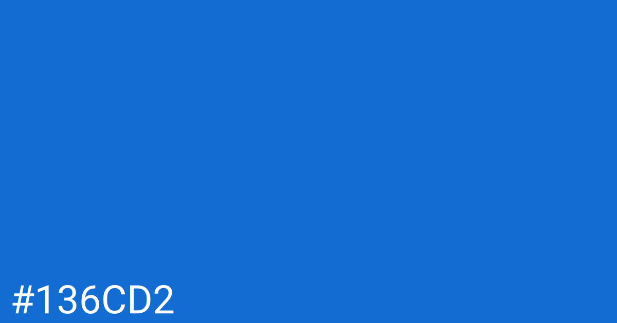 Hex color #136cd2 graphic