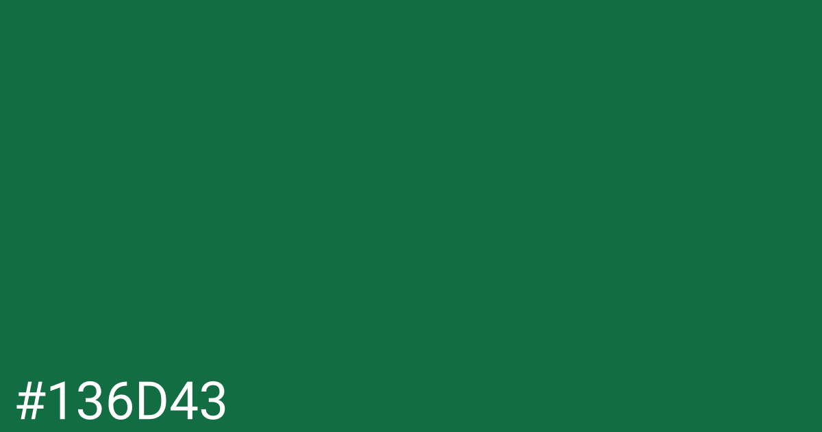 Hex color #136d43 graphic