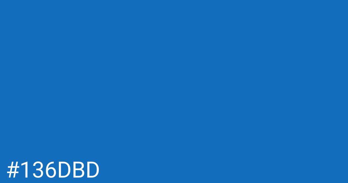 Hex color #136dbd graphic