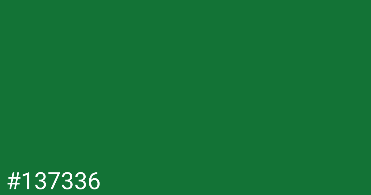 Hex color #137336 graphic