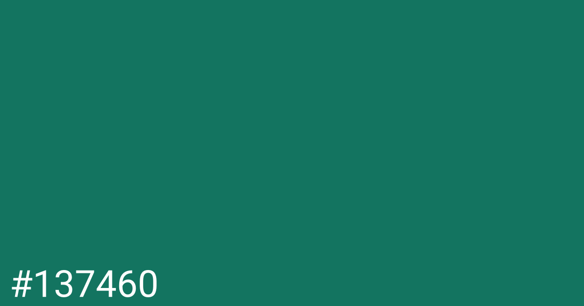 Hex color #137460 graphic
