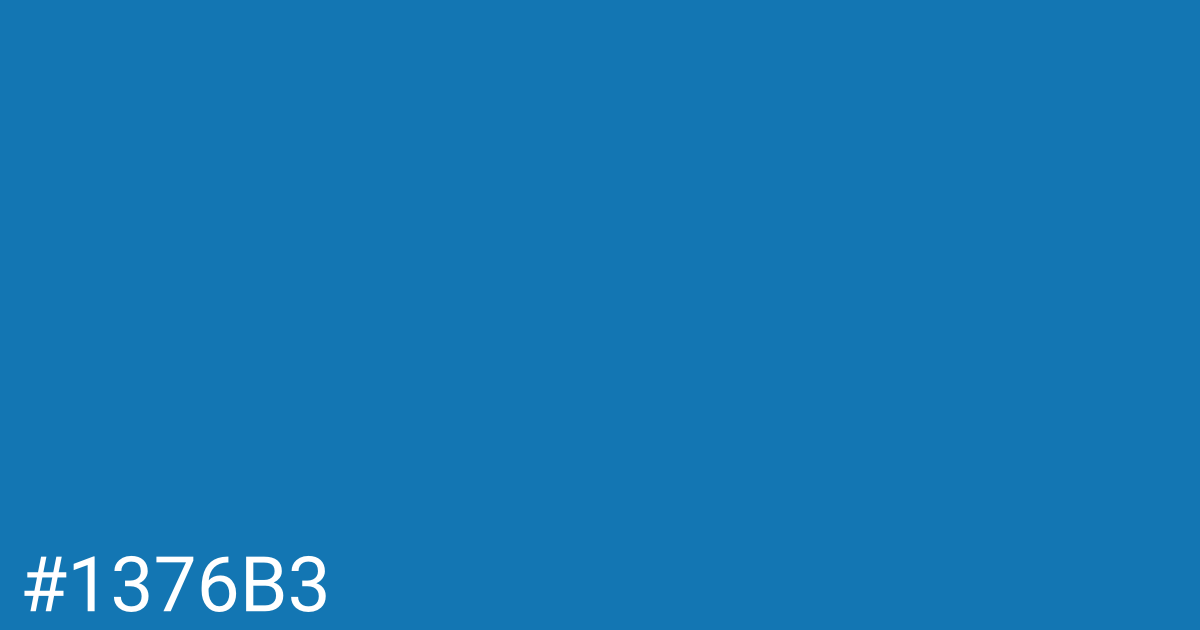 Hex color #1376b3 graphic
