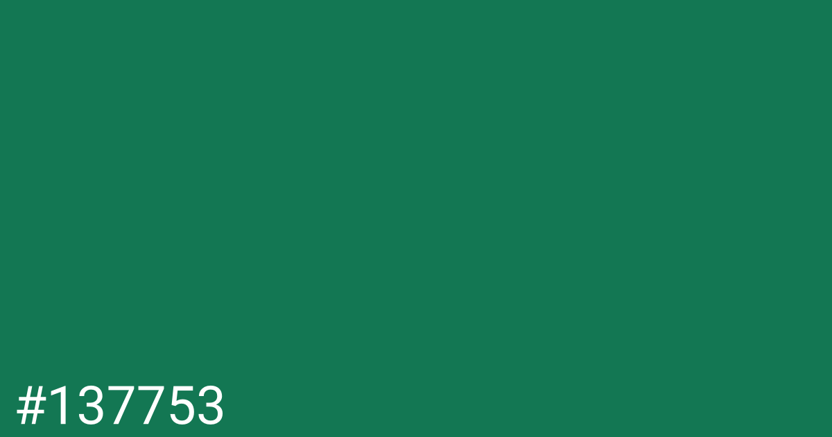Hex color #137753 graphic