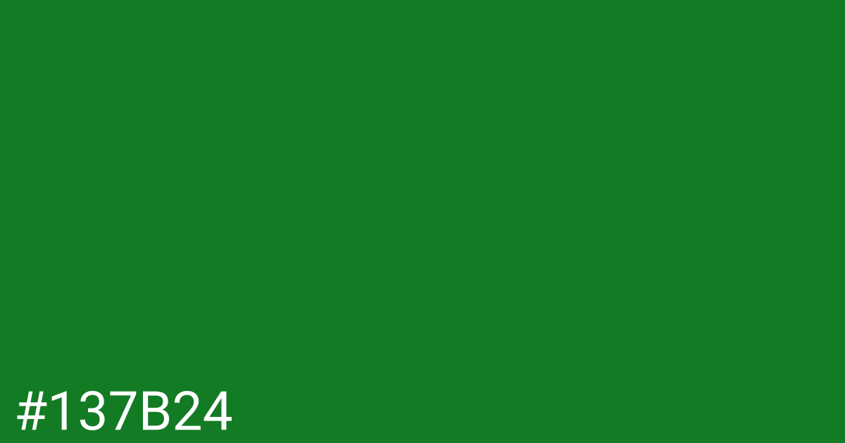 Hex color #137b24 graphic