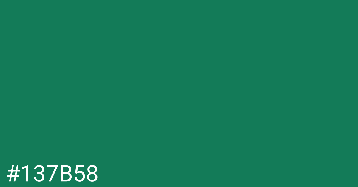 Hex color #137b58 graphic