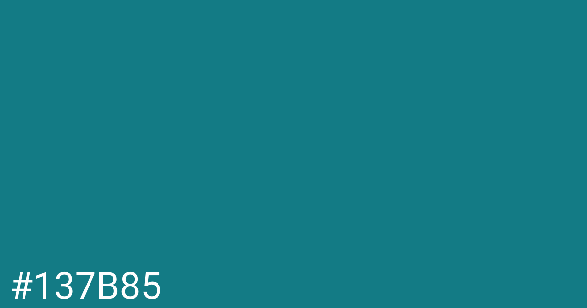 Hex color #137b85 graphic