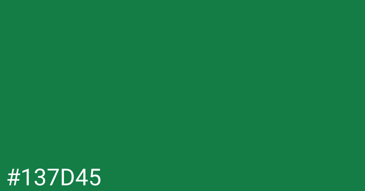 Hex color #137d45 graphic