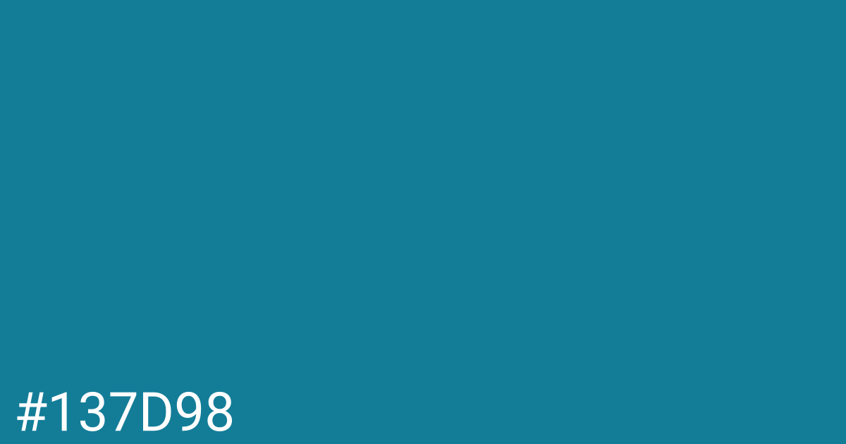 Hex color #137d98 graphic