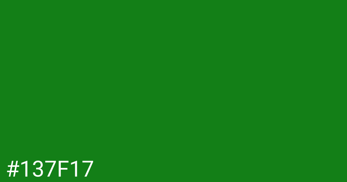 Hex color #137f17 graphic