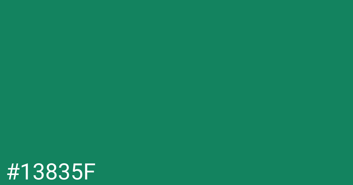 Hex color #13835f graphic