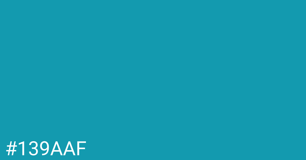 Hex color #139aaf graphic
