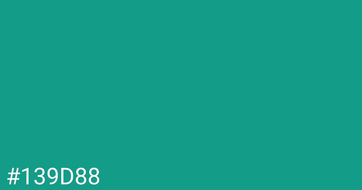 Hex color #139d88 graphic