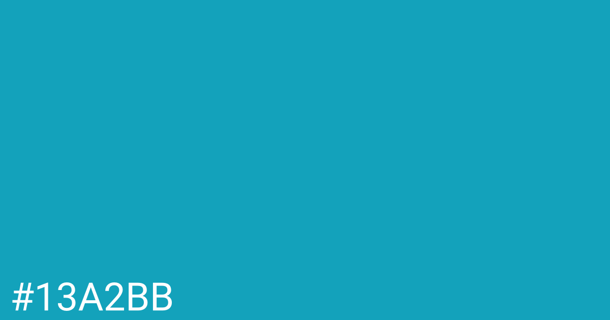 Hex color #13a2bb graphic