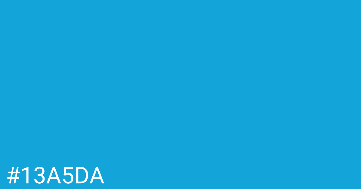 Hex color #13a5da graphic
