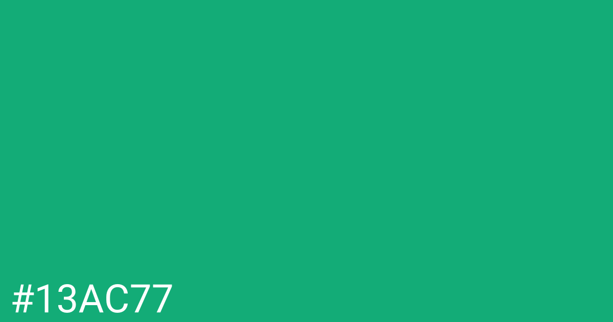 Hex color #13ac77 graphic