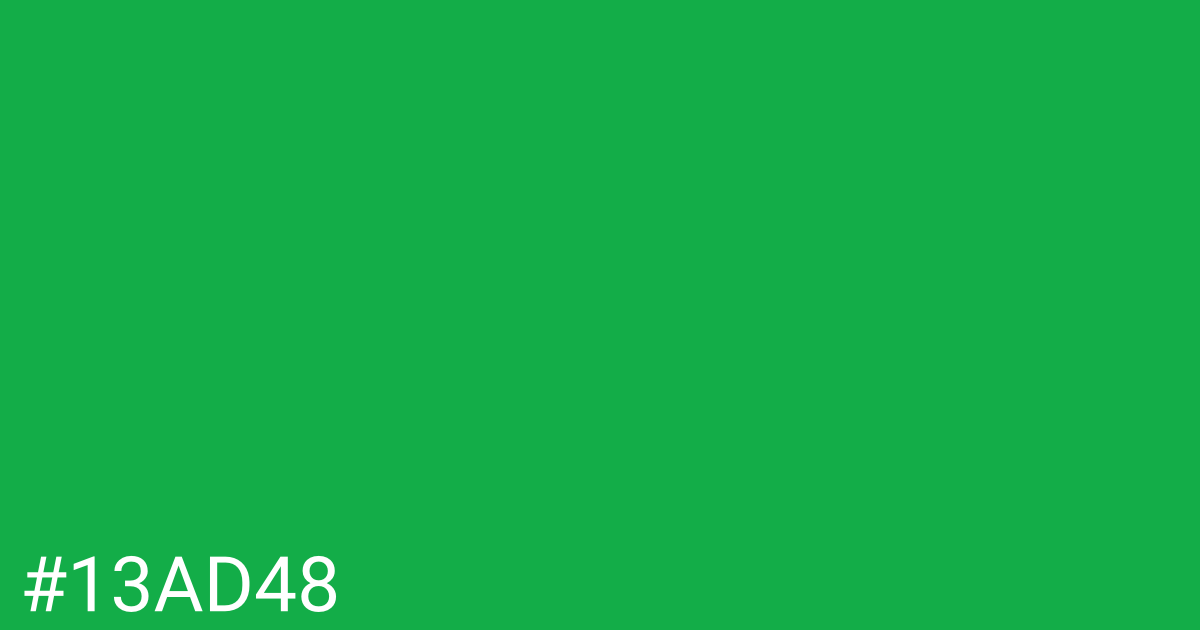 Hex color #13ad48 graphic