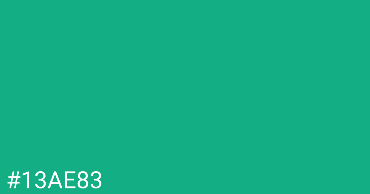 Hex color #13ae83 graphic