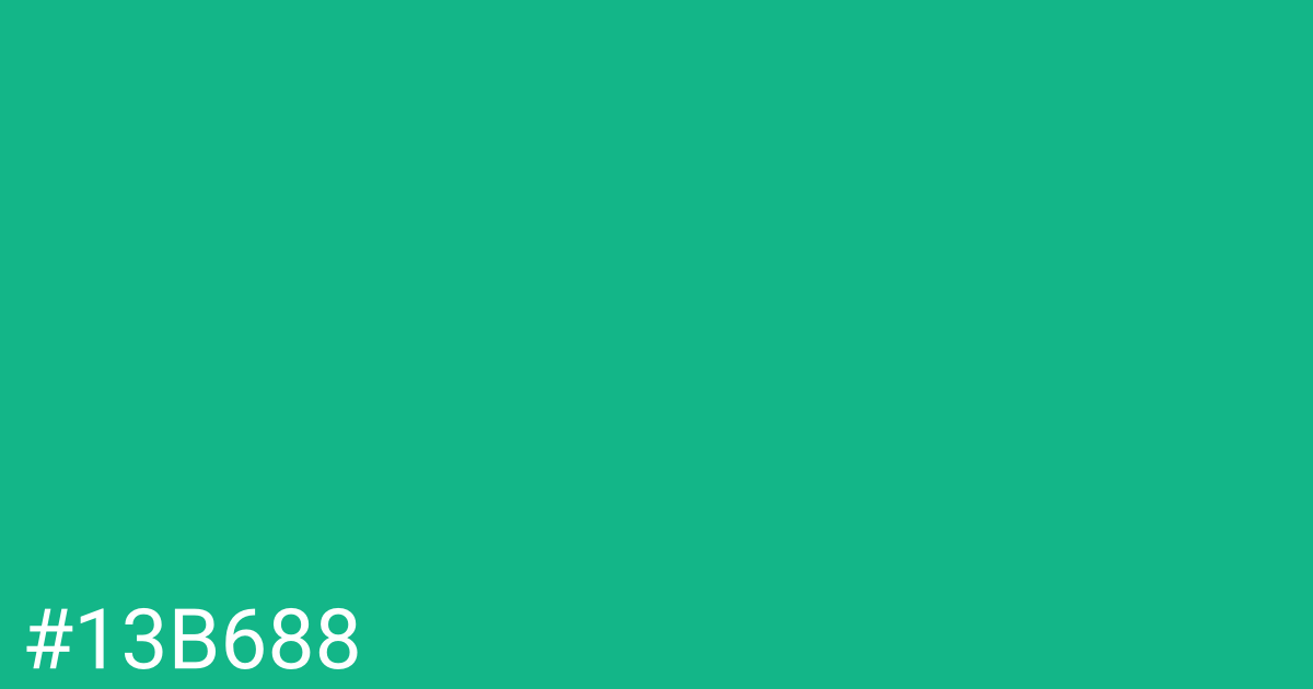 Hex color #13b688 graphic