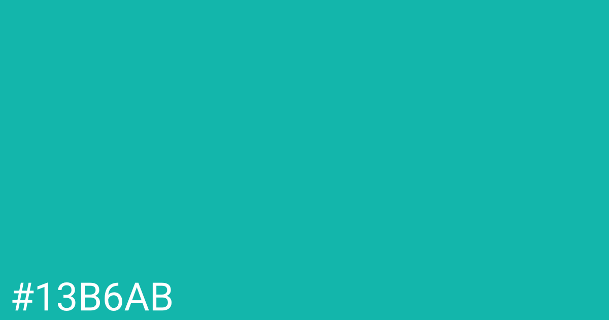 Hex color #13b6ab graphic
