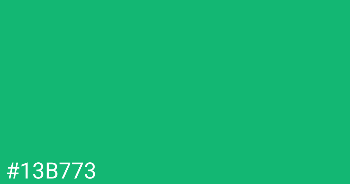 Hex color #13b773 graphic