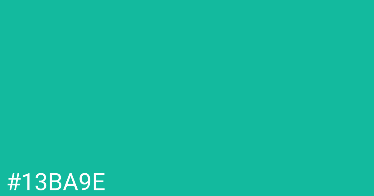 Hex color #13ba9e graphic