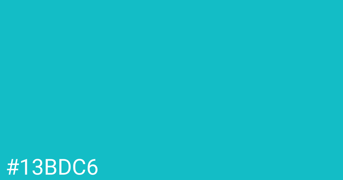 Hex color #13bdc6 graphic