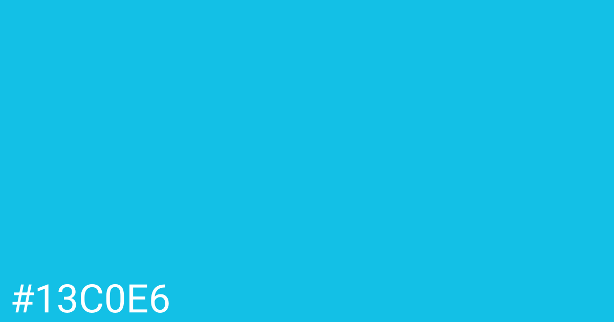 Hex color #13c0e6 graphic
