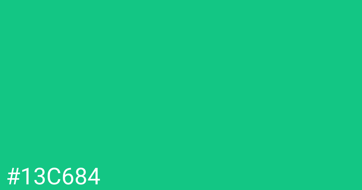 Hex color #13c684 graphic