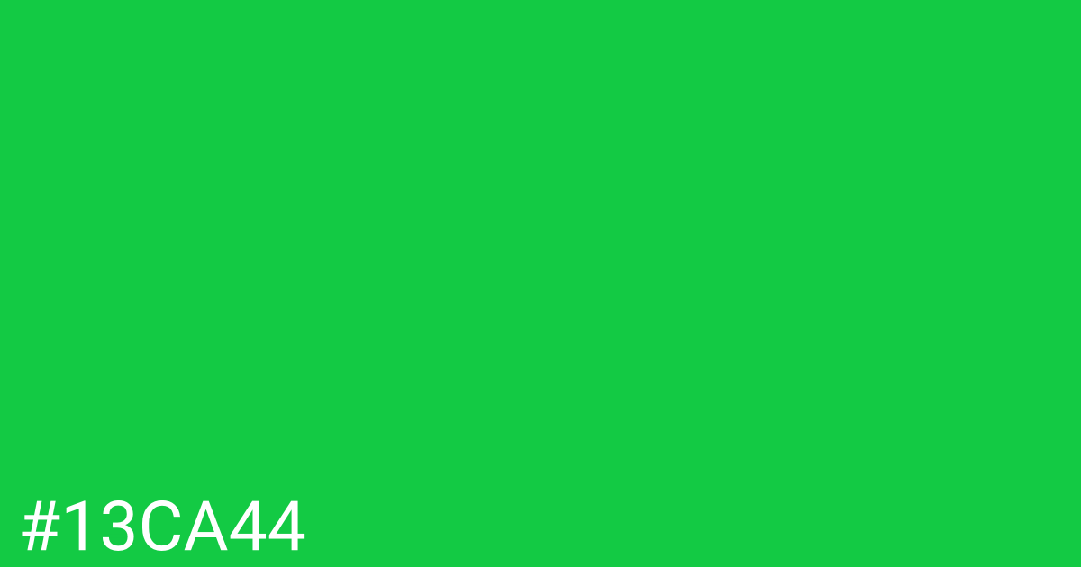 Hex color #13ca44 graphic