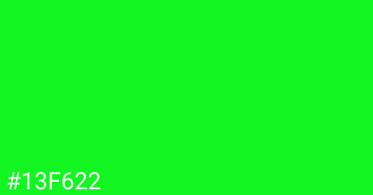 Hex color #13f622 graphic