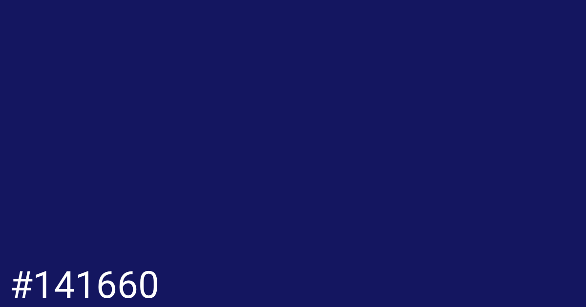 Hex color #141660 graphic