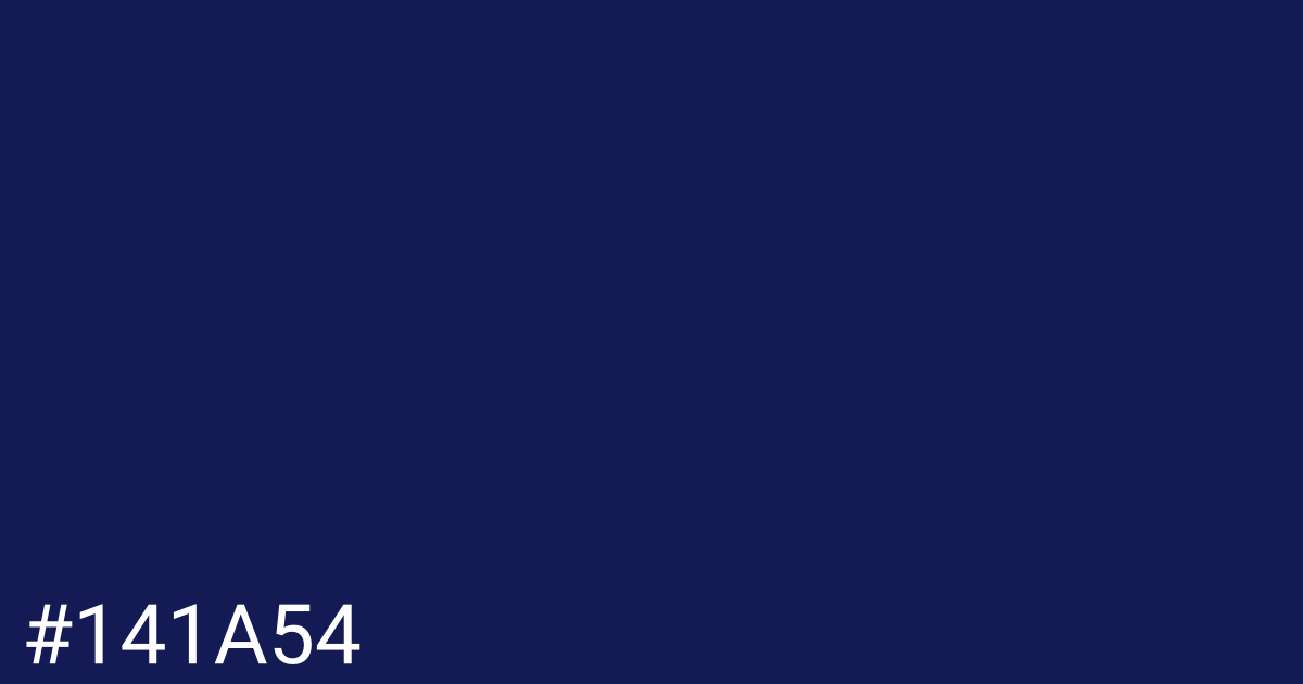 Hex color #141a54 graphic