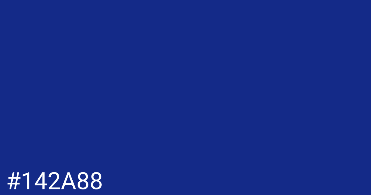 Hex color #142a88 graphic